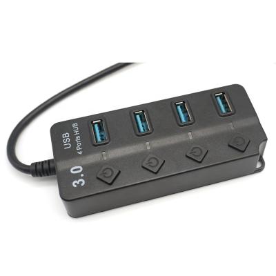 China Computer OEM Black USB 3.0 Adapter Hi-speed 4 in1 3.0 Hub 4 4 USB Hub USB3.0 Left Left HUB for sale