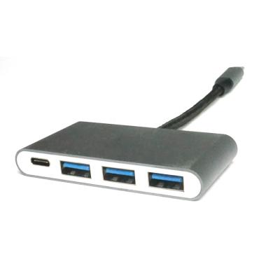 China Computer manufacture usb c 100w pd charging 4 in 1 type c hub 4port ports hub 3.0 usb adapter for sale