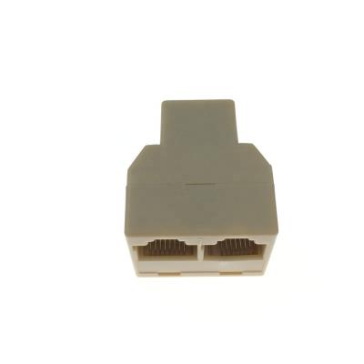 China Telecom Communication 1 To 2 Ways Network Connector Female To Dual Female Wire Ethernet RJ45 Adapter Splitter Coupler for sale