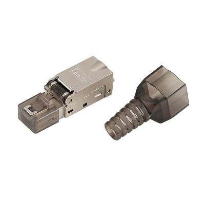 China TELECOM metal shielded cat 7 cat 6afast pcb connectors 8p8c cat6 cat6a cat7 toolless connector rj45 socket for sale