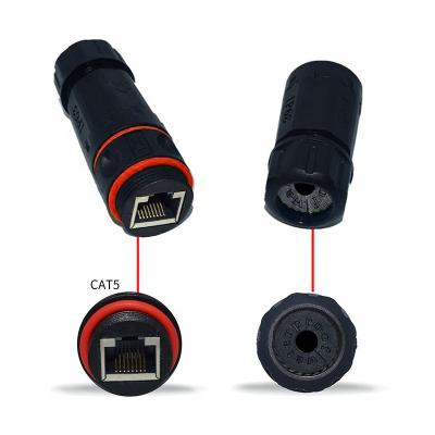 China Outdoor network ethernet cat5e cat6 FEMALE to female network ip68 safe passage through rj45 connector waterproof for sale