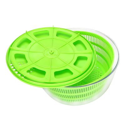 China Creative Fruit Vegetable Tool Lettuce Electric Rinse Quick Dry Drainer Wash Basket with 5L Large Capacity Salad Spinner Fruit Vegetable Dryer for sale