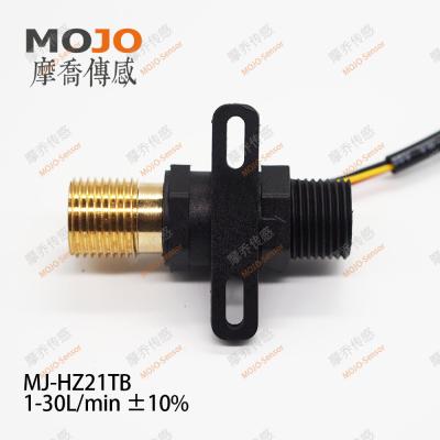 China MJ-HZ21TB Nylon Fiberglass Copper Water Flow Meter Sensor Water Flow Rate Sensor 10% Level Accuracy for sale