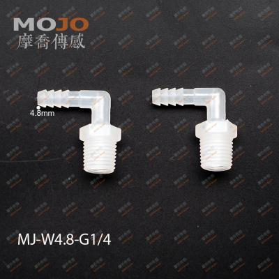 China MJ-W4.8-G1/4 Water Elbow Type Id 4.8mm Barbed Wire G1/4 Thread Water Pipe Union for sale