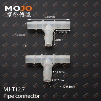 China MJ-T12.7 water tee type and a barbed type for ID 12.7mmpipe fittings union connector for sale