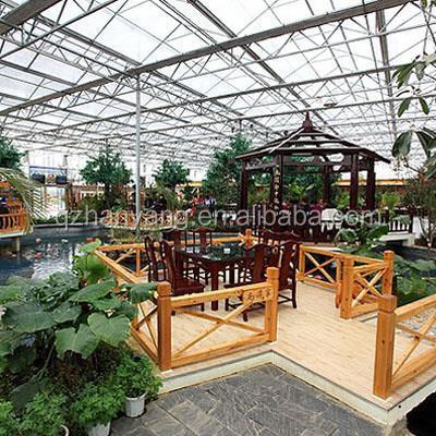 China Ecotype Restaurant Glass Greenhouse Used Commercial Glass Greenhouse for sale