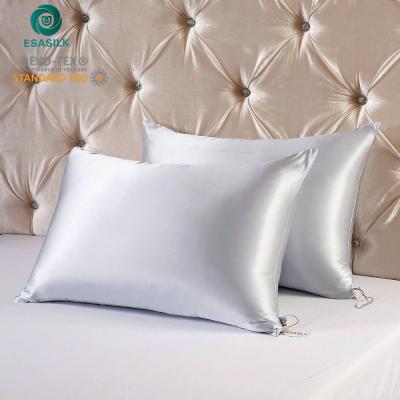 China 22 momme non-toxic fashion 100% silk pillowcase pink mulberry silk pillow case for sale