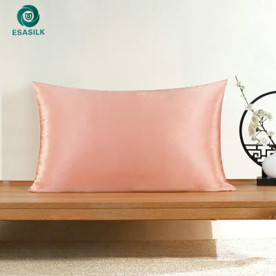 China Fashion Non-Toxic Pink Color 19m/m 40 Pillowcase 100% Silk Mulberry Silk Pillow Case for sale