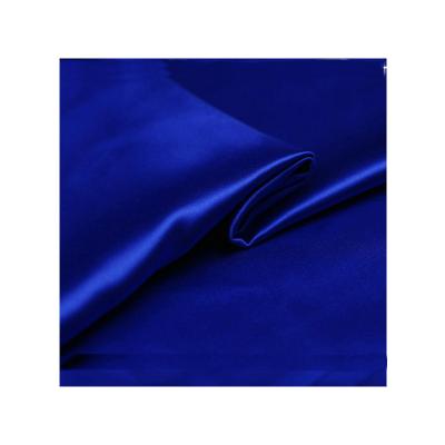 China 16 mm Organic Royal Blue Mulberry Silk Fabric 100% Satin for sale