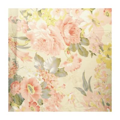 China Flower Digital Printed Breathable Wholesale Pure Silk Satin Fabric for sale