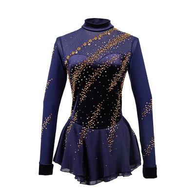 China Figure Skating Dress Competition Performance Wear Ballroom Figure Skating Waltz Dance Dress Sets for sale