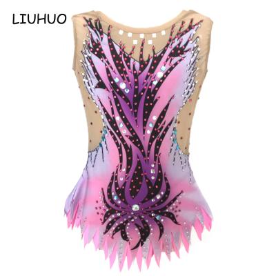 China Dress Up Rhythmic Gymnastics Costumes For Girls Gymnastics Dancer Tights Customization for sale