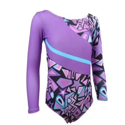 China Purple Ballet Dance Leotards Practice Kids Girls Gymnastics Dancer Tights Dresses Track Suits Womens Speed ​​Suit for sale