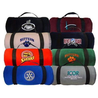 China Travel Train Fleece Travel Blanket Portable Lightweight Roll Throw for sale