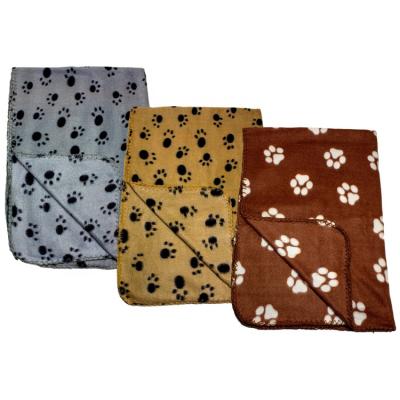 China Travel machine washable cozy dog ​​blanket with paws printed Sofa Blanket for small animals. for sale