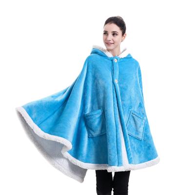 China Sherpa Snuggie Hoodie Sweatshirt PORTABLE Oversized Heavy Covering Cape for sale