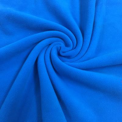 China Waterproof 100% Polyester Azo Free Plain Knitted Windstop Micro Fleece Fabric With Antipilling for sale