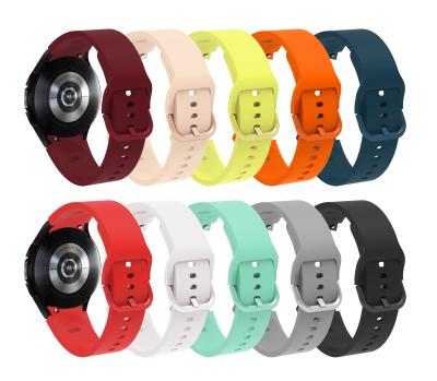 China DESSA Watch 4 Silicone Rubber Bands 20MM Watch Strap For Samsung Silicone for sale