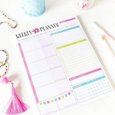 China Self Adhesive Notepad Custom Special Tear Off Personalized Notepads To Do List Weekly Planner Planner Semanal Planners Promotional Notepad for sale