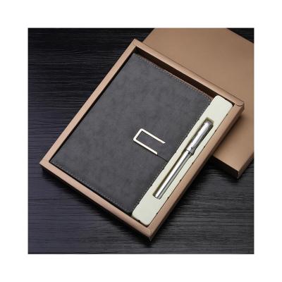 China Leather Notebook With Thread Sewing 2022 Hot Sale Agenda Planner Inserts Custom Printing A5 Leather Notebook Luxury Gift Set For School Office Life for sale