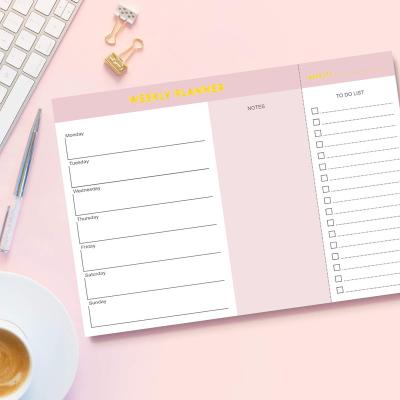 China 2022 New Design Custom Gold Stamping Magnet Self Adhesive To Do List Planner Notepad Personalized Notepad Weekly Planner Tear Off Protection for sale