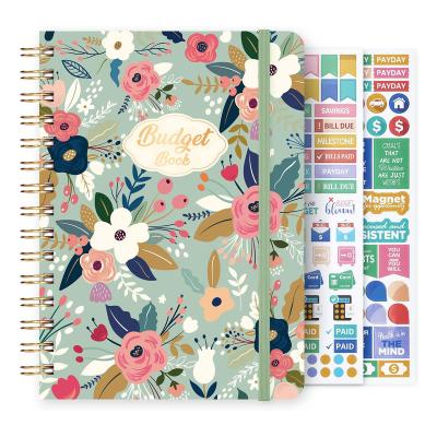 China Undated Financial Book Binder Planner Budget Tracker Organizer 12 Monthly Hardcover Journals with Pocket Stickers for sale