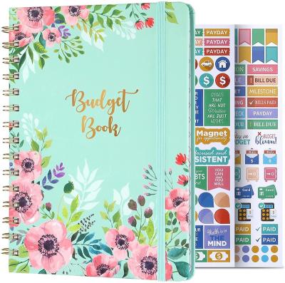 China Hardcover Book Bill Organizer Budget Planner Book Monthly Waterproof Undated with Pockets Stickers Expense Tracker Saving Financial Journal for sale