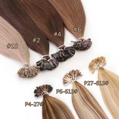 China 100% Virgin Hair Bundles Remy Stick Cuticle Intact Flat Double Drawn Tip Bonded Keratin Hair Extension Natural Hair U V Y I Pro for sale