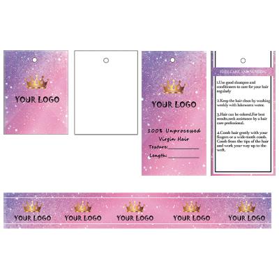 China OTHER OEM Custom Personal Business Private Name Labels Wraps Labels Logo Pack For Hair Bundles for sale