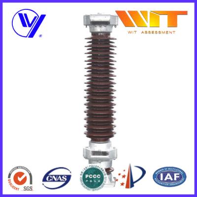 China 102KV 10KA Porcelain Lightning Arrester in Substation MOA Type Brown Color for sale