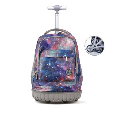 China Custom Large Capacity Trolley Backpack Waterproof Trolley Backpack Kids School Backpack Bag With Wheels en venta