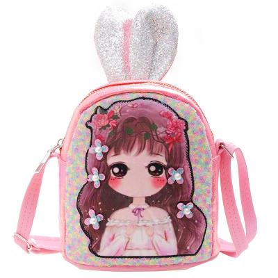 China 2021Glitter Waterproof Backpack Kids Girls Boys Sequin Bear Ear Backpacks Teenage School Bag Kindergarten Travel Bags for sale