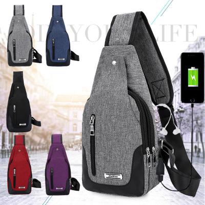 Κίνα Multifunctional Single Shoulder Usb Cross - Body Bag Men And Women Leisure Bag Sports Chest Bag προς πώληση