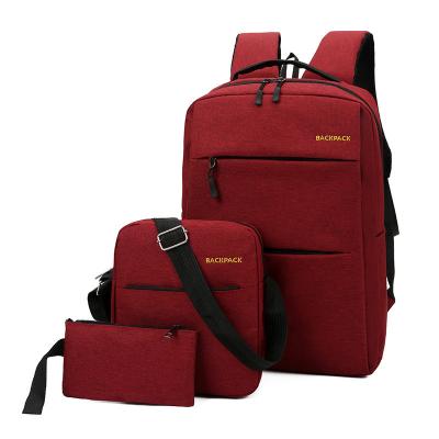 Cina Wholesale Waterproof Cheap Laptop Backpack Set 3pcs Custom Satchel Teenagers Book Kids School Bags Set in vendita