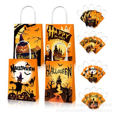 Cina Wholesale Fashion Halloween Bags Custom Pumpkin Halloween Party Decorative Children's Candy Bag Bag Logo in vendita