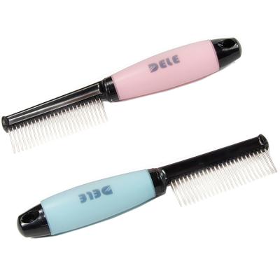 China Viable Daily Pet Grooming Brush Silicone Handle Pin Hair Comb For Dog Cat for sale