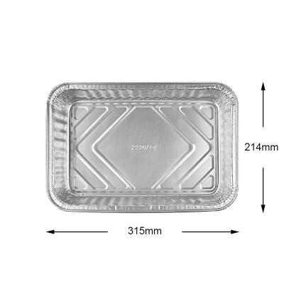 China Hot Selling Fish/Chicken Baking Disposable Food Pan Aluminum Foil 2220/44-E Aluminum Foil Baking Container 2500ml for sale