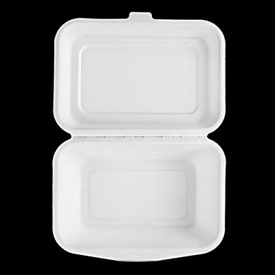 China 600ml Food Pulp Container Disposable Materials Lunch Box FS-CH600 Biodegradable Paper Food Boxes Takeaway Packaging Box For Fast Food for sale