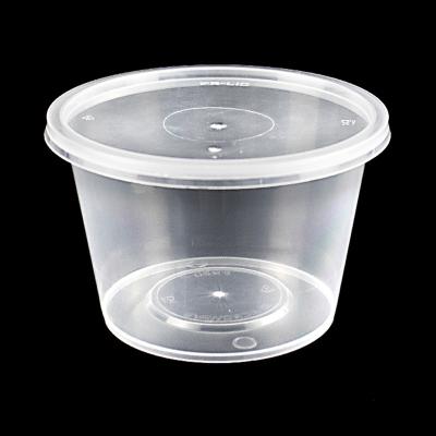 China New Disposable Microwave Disposable Food Container Safe Takeaway Storage Around Hot Soup Bowl With Plastic Lid for sale