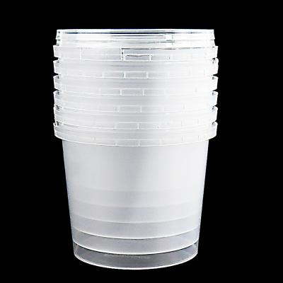 China LOGO Printing Transparent Disposable Plastic Disposable Disposable Juice Milk Tea Boba Cup PET With Lid for sale