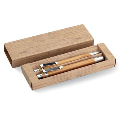 China Eco Friendly Custom Logo Wooden Pen With Case Bamboo Gift Stylus Pen Set With Box for sale