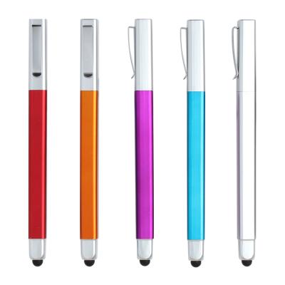 China With stylus Guanghua metallic color promotional ball pen with cap and touch stylus for sale