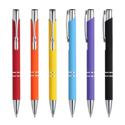 China Laser Color Promotion Soft Rubberized Ball Pen For Gift And Customized Logo for sale