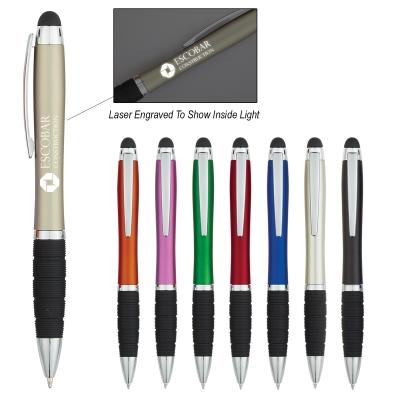 China Promotional Pen Logo Light Up Pen Promotion Advertising Ball Pen for sale