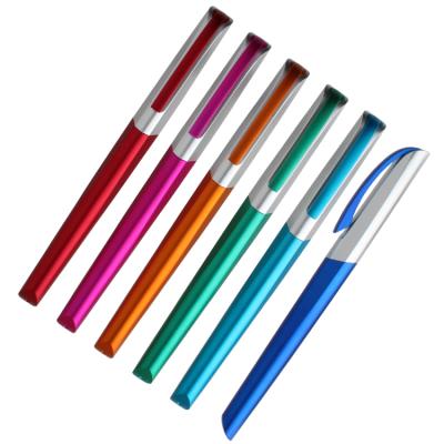 China office & Custom design color logo protection printing gel ink Pen Elegant school pen metal body plastic pen for sale