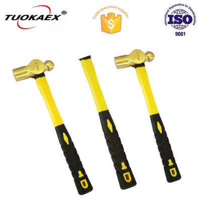 China Used in metal work. SS 304 Non Magnetic Ball Peen Hammers Non Sparking Tools for sale