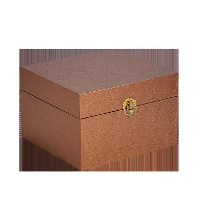 China Business& Custom Logo Small Gift Wooden Box Bottle Shopping Packaging Jewelry Boxes With Lock Wooden Tea Storage Box for sale