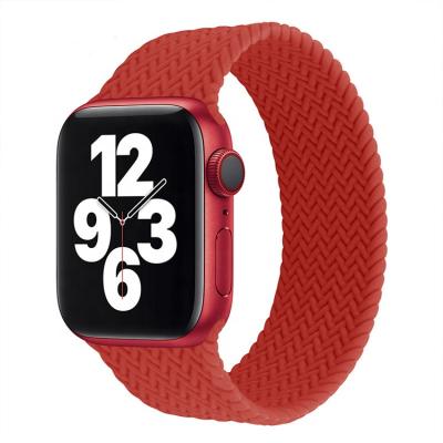 China Adjustable Woven Nylon Watch Bands Texture Strap For Apple Watch Band 44mm 40mm for sale