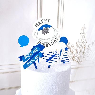 China Happy Daily Acrylic Cake Topper Cartoon Star Cloud Decoration for Children's Day Party Supplies for sale