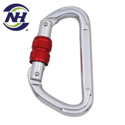 China Heavy Industry ED Coating Circular Round Horse Stainless Steel Carabiner With Alloy for sale